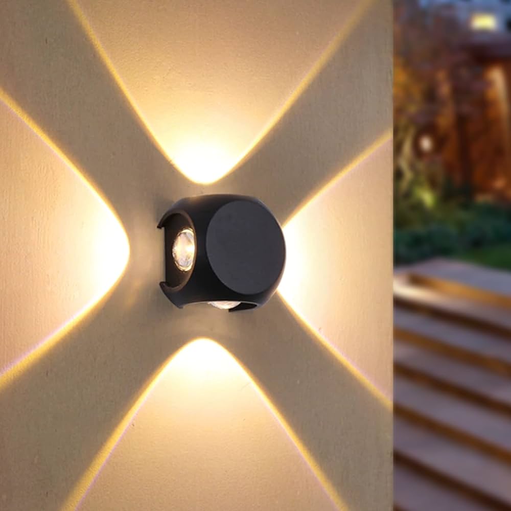 Four way wall light waterproof outdoor